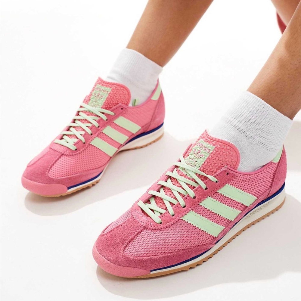 NWT NIB Adidas Originals SL 72 OG sneakers in pink green SIZE 9 women's
